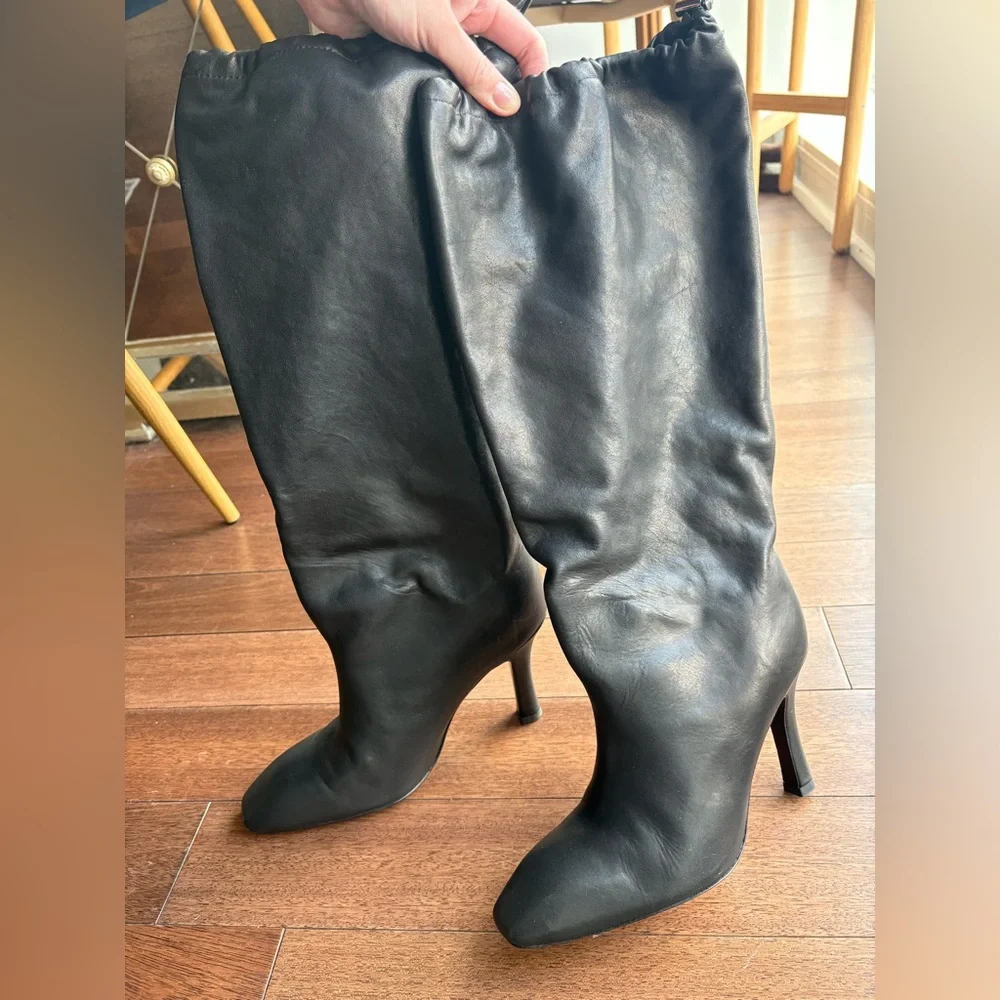 Balenciaga Boots Women's Black Falcon 105mm Leather Knee Boots EUR 39 US 9 - Picture 8 of 16